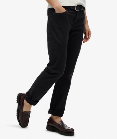 Mid Rise Slim Sateen Pants Image 2