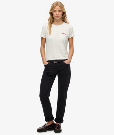 Mid Rise Slim Sateen Pants Image 1