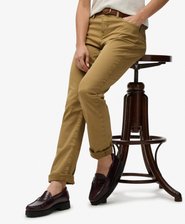 Mid Rise Slim Sateen Pants