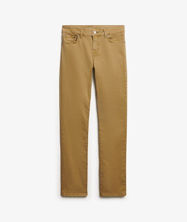 Mid Rise Slim Sateen Pants Image 8