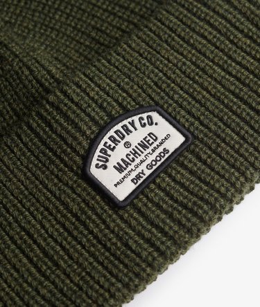 Trucker Knitted Beanie Hat Image 2