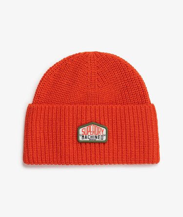 Trucker Knitted Beanie Hat Image 1