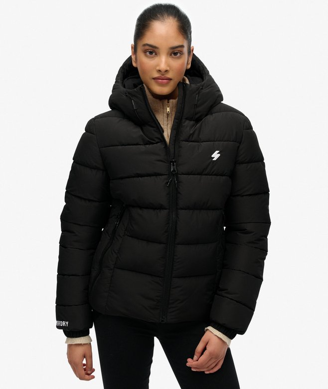 Superdry Hooded Sports Puffer Winterjas Dames Superdry Hooded Sports Puffer Winterjas Dames