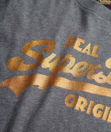 Organic Cotton Vintage Logo Scripted Coll T-Shirt Image 6