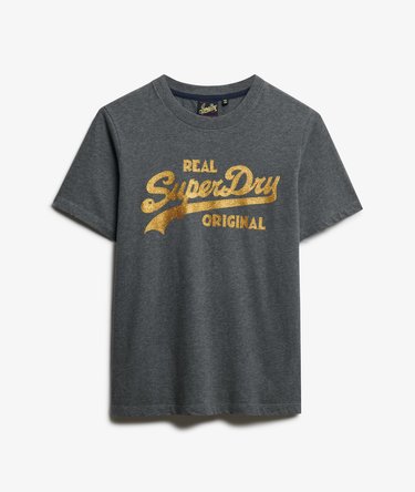 Organic Cotton Vintage Logo Scripted Coll T-Shirt Image 7