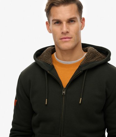 Borg Lined Zip Hoodie Image 4