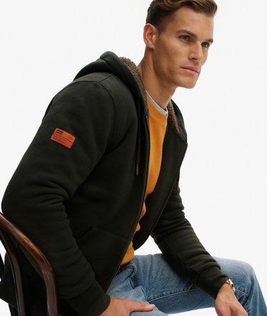 Borg Lined Zip Hoodie Image 2