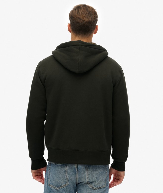 Sweat à Capuche Homme Doublé – Épais, Thermique, Coupe-vent – Pour Sport, Extérieur, Hiver