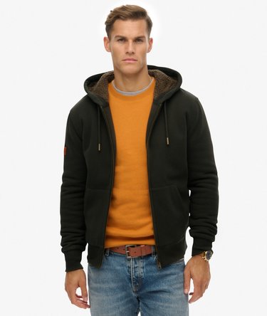Borg Lined Zip Hoodie Image 1