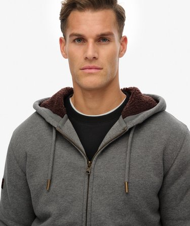 Borg Lined Zip Hoodie Image 4