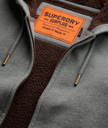 Borg Lined Zip Hoodie Image 6