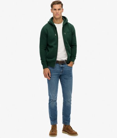 Vintage Logo Geborduurde Zip Hoodie Image 3