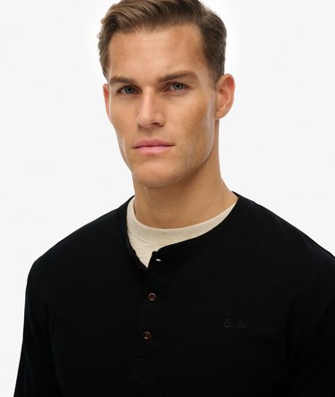 Vintage Logo Mid Weight Long Sleeve Half Button Image 4