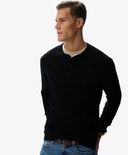 Vintage Logo Mid Weight Long Sleeve Half Button
