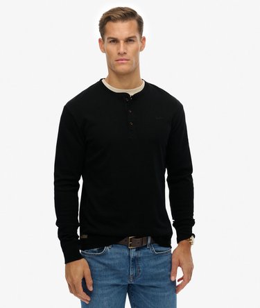 Vintage Logo Mid Weight Long Sleeve Half Button Image 1