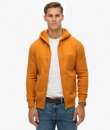 Vintage Logo Embroidered Zip Hoodie Image 1