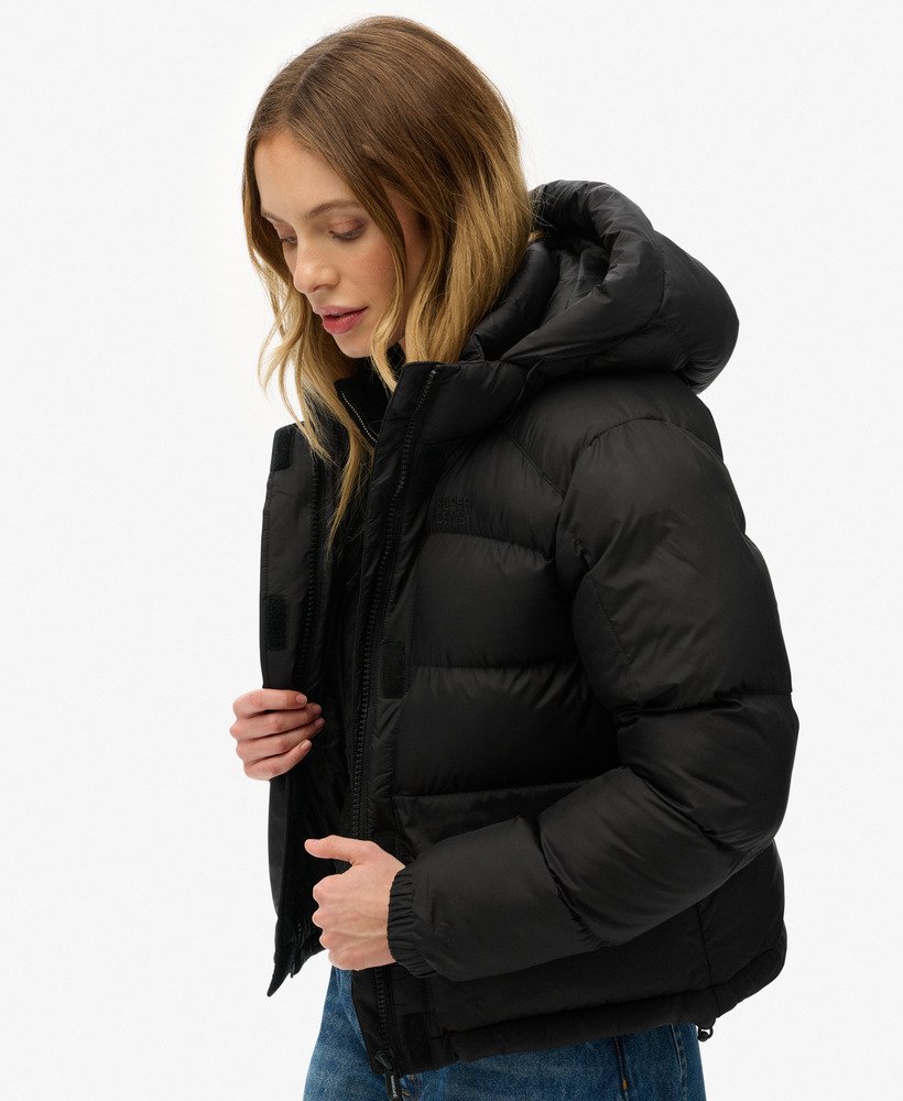 womens black puffer coat