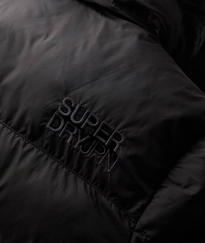 Black Puffer Jacket with Hood