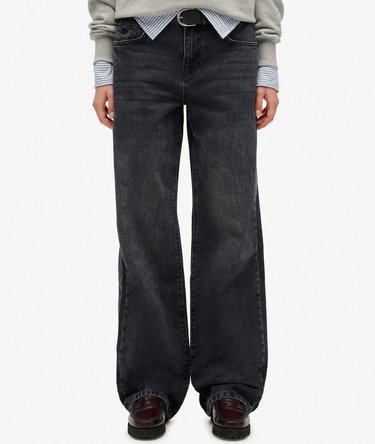 Jean large à taille mi-haute en coton biologique Image 4