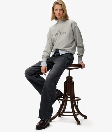 Jean large à taille mi-haute en coton biologique Image 2