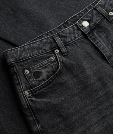 Jean large à taille mi-haute en coton biologique Image 7