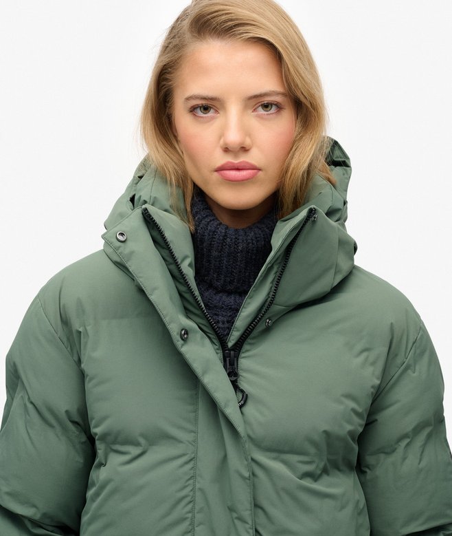 Hooded Longline Puffer Jacket