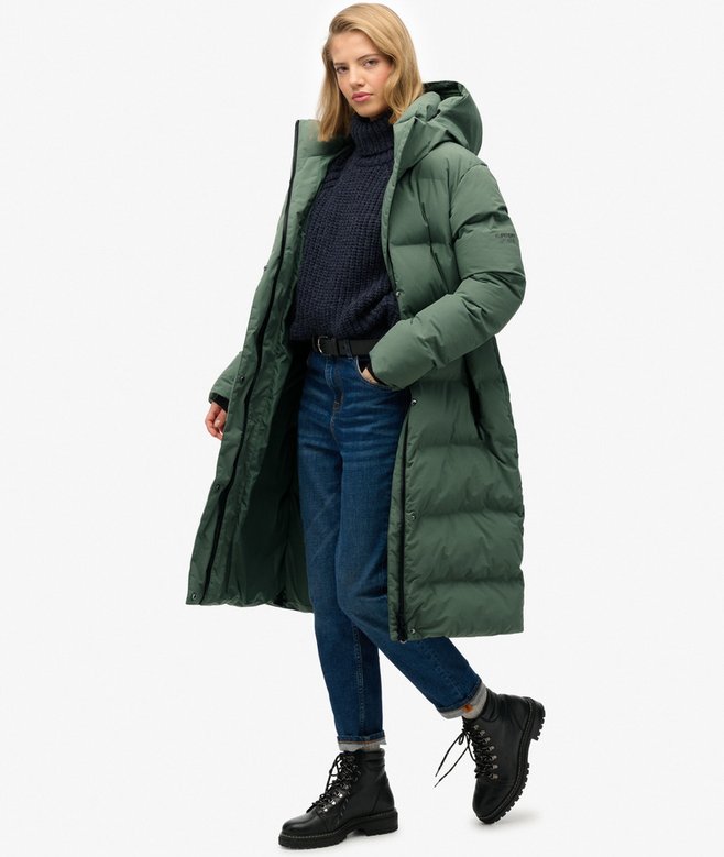 Hooded Longline Puffer Jacket