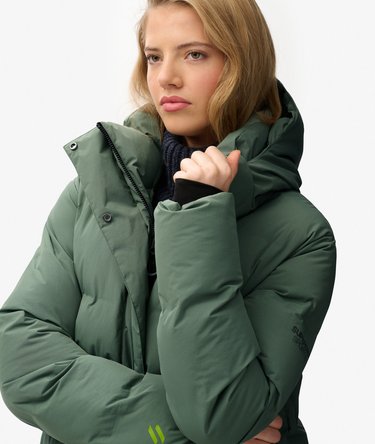 Hooded Longline Puffer Jacket Image 2