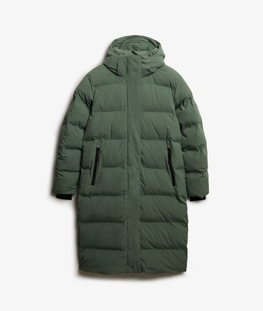 Hooded Longline Puffer Jacket Image 9