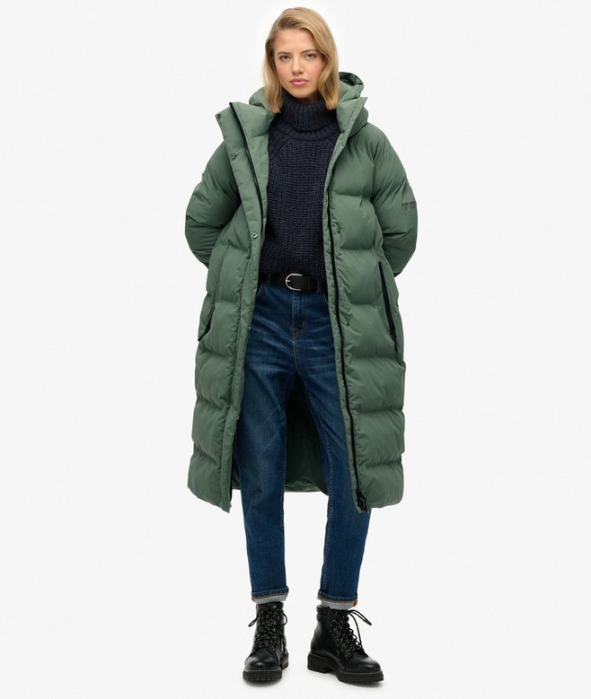 Hooded Longline Puffer Jacket
