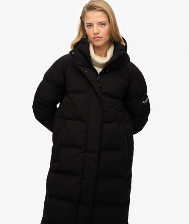 Hooded Longline Puffer Jacket Image 6