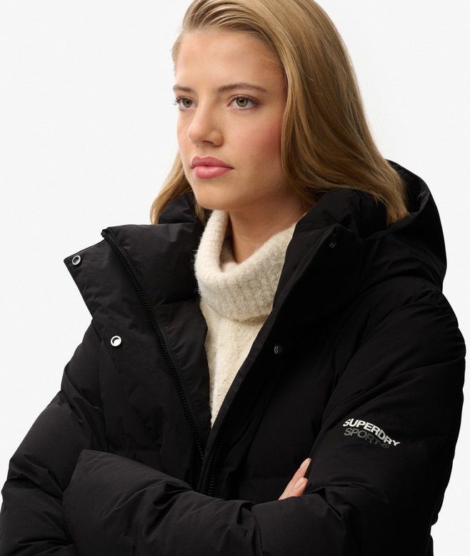 Hooded Longline Puffer Jacket