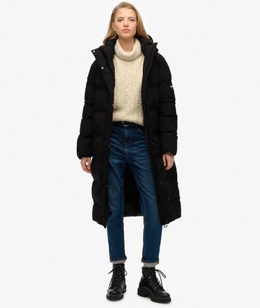 Hooded Longline Puffer Jacket Image 5