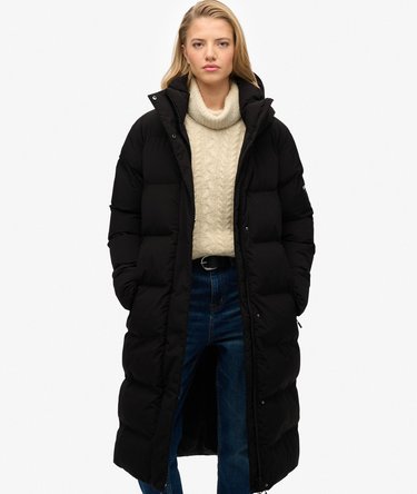 Hooded Longline Puffer Jacket Image 1