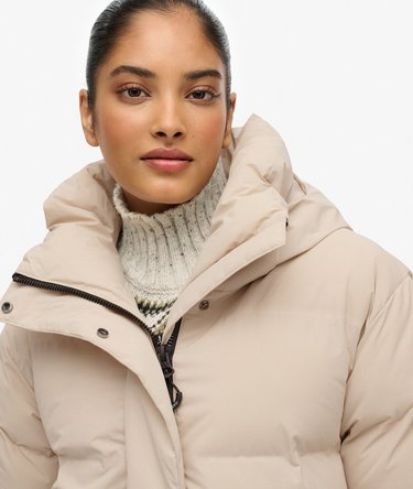 Hooded Longline Puffer Jacket Image 4
