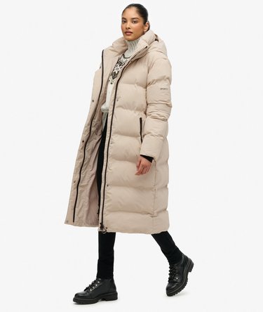 Hooded Longline Puffer Jacket Image 3