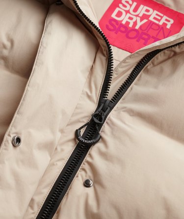 Hooded Longline Puffer Jacket Image 8