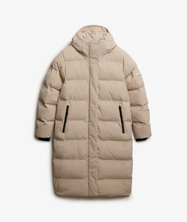 Hooded Longline Puffer Jacket Image 9