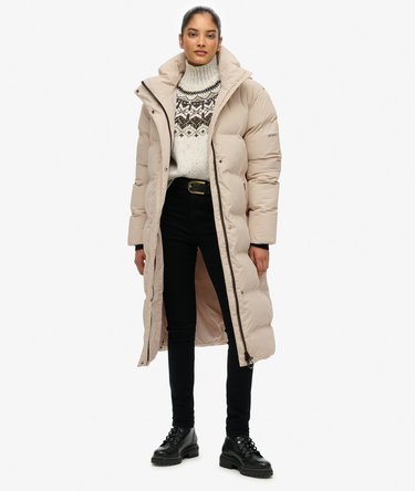 Hooded Longline Puffer Jacket Image 5