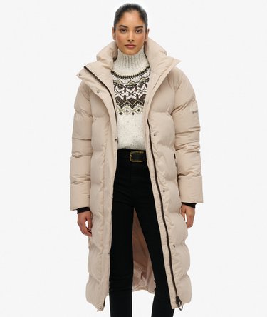 Hooded Longline Puffer Jacket Image 1