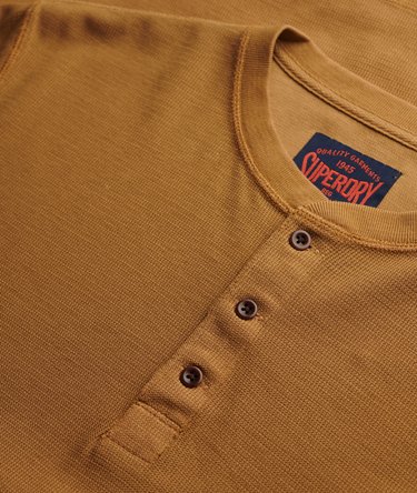 Waffle Long Sleeve Half Button Top Image 6