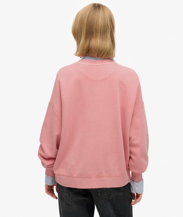 Essential Logo Garment Dyed Crew Sweatshirt Image 5