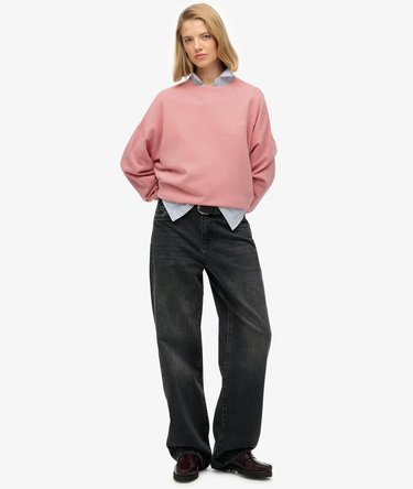 Essential Logo Garment Dyed Crew Sweatshirt Image 3