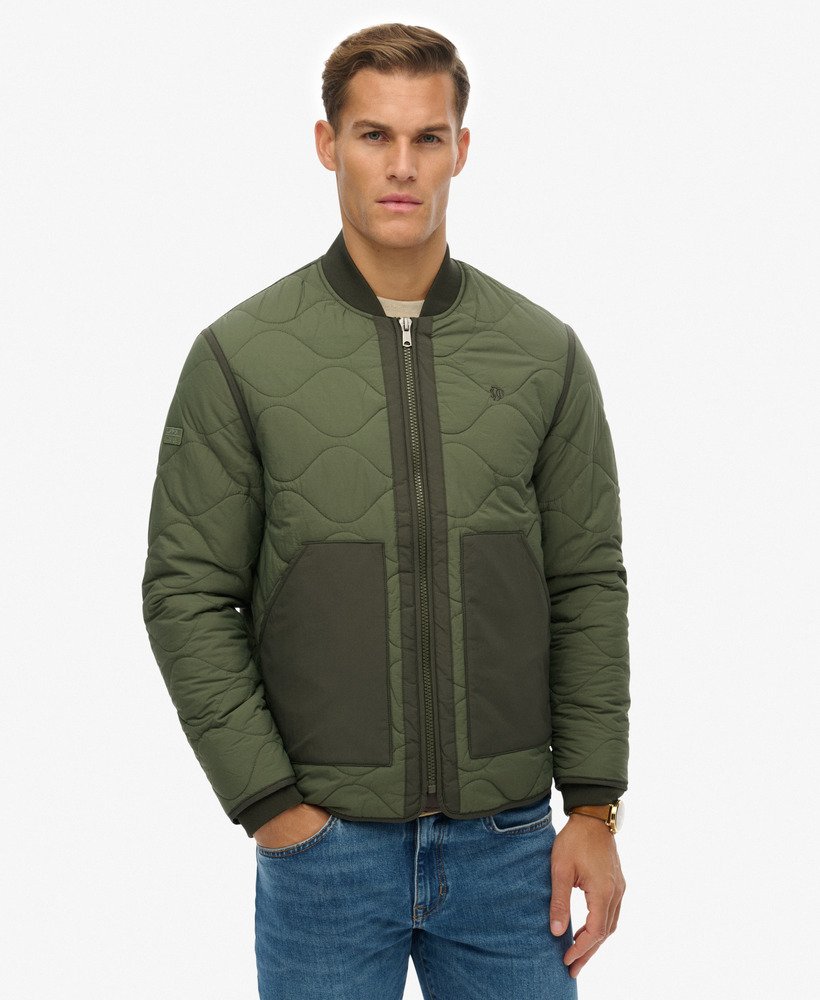 mens Military Liner Jacket in Thyme Green/Army Green | Superdry US