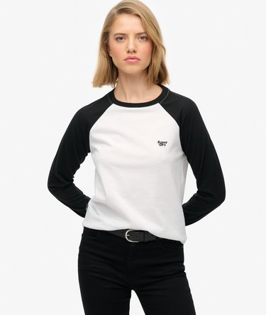 Essential Logo Long Sleeve Baseball Top Image 1