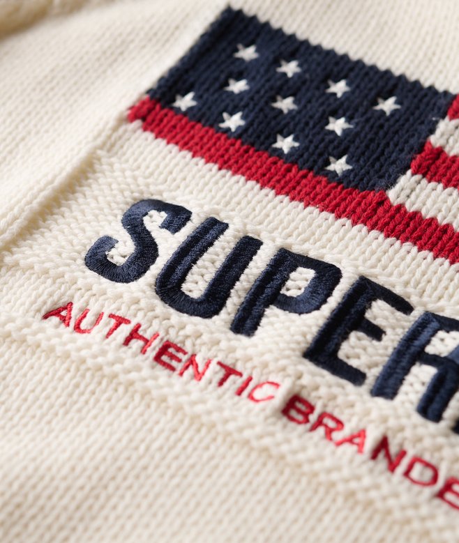 Americana Roll Neck Knit Jumper