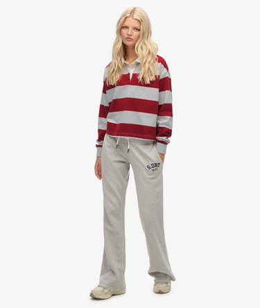 Athletic Embroidered Flare Joggers Image 2
