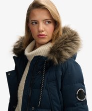 Everest Microfibre Mid Faux Fur Puffer Jacket