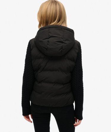 Veste Hybride à Manches en Tricot Torsadé Image 6