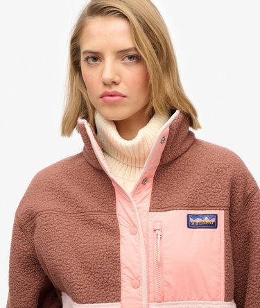 Colour Block Fleece Jacket Image 4